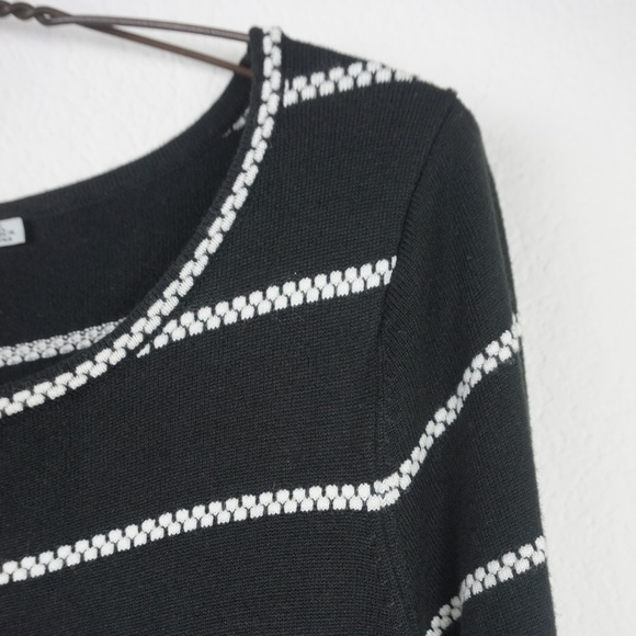 Eliza J Knit Fit & Flare long sleeve striped dress - Picture 4 of 8